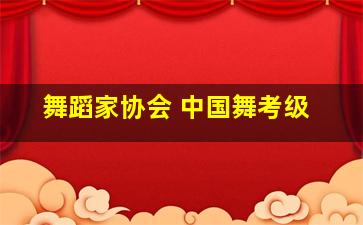 舞蹈家协会 中国舞考级